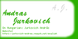 andras jurkovich business card